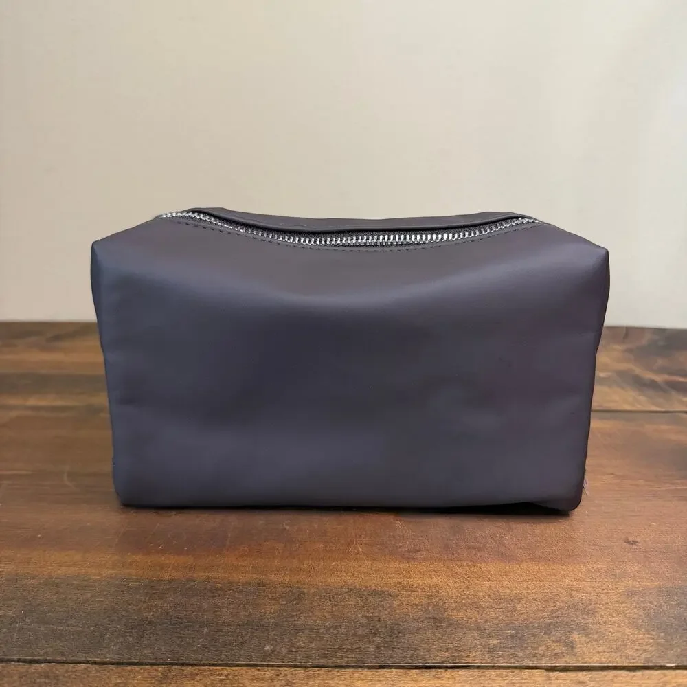 DOLCE & GABBANA Beauty Travel Toiletry Bag Dark Brown Two Zippered Compartments